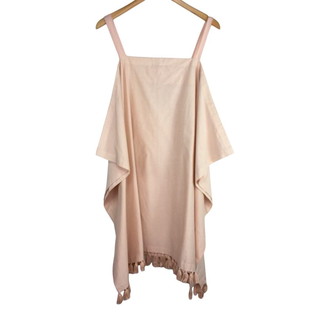 A Peace Treaty Pink Cotton Silk Swim Cover Up Dress Embroidered Tent M/L $285 - Picture 10 of 10